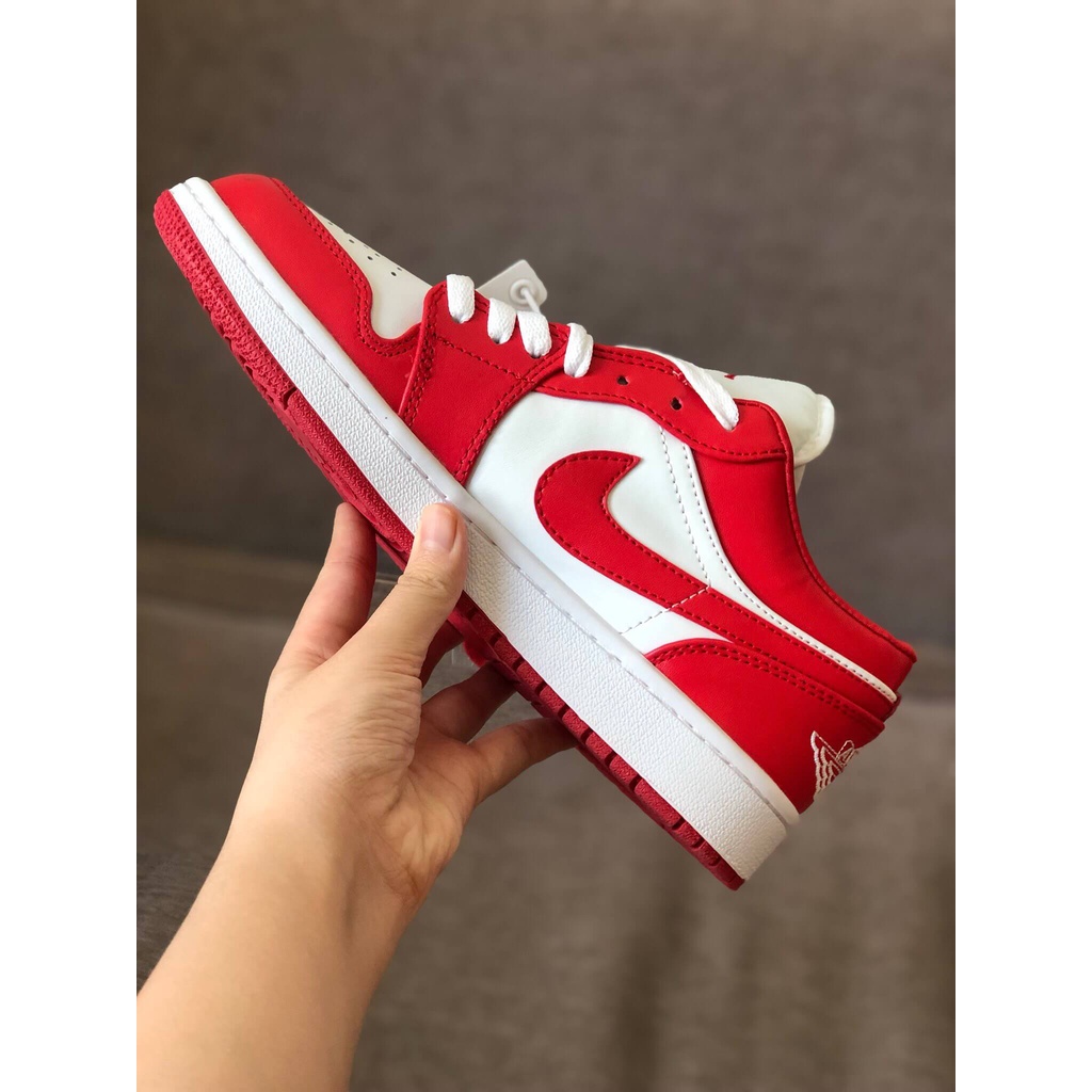 [Hot Trend] Giày thể thao Sneaker nam nữ Jordan 1 Low trắng đỏ cực hot, JD 1 Cổ Thấp Full BOX+BILL [Tặng kèm BOX Bảo vệ] | BigBuy360 - bigbuy360.vn