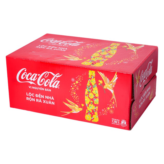 [ Giao hoả tốc ]Thùng 24 lon nước ngọt coca cola 320ml mãu tết 2022