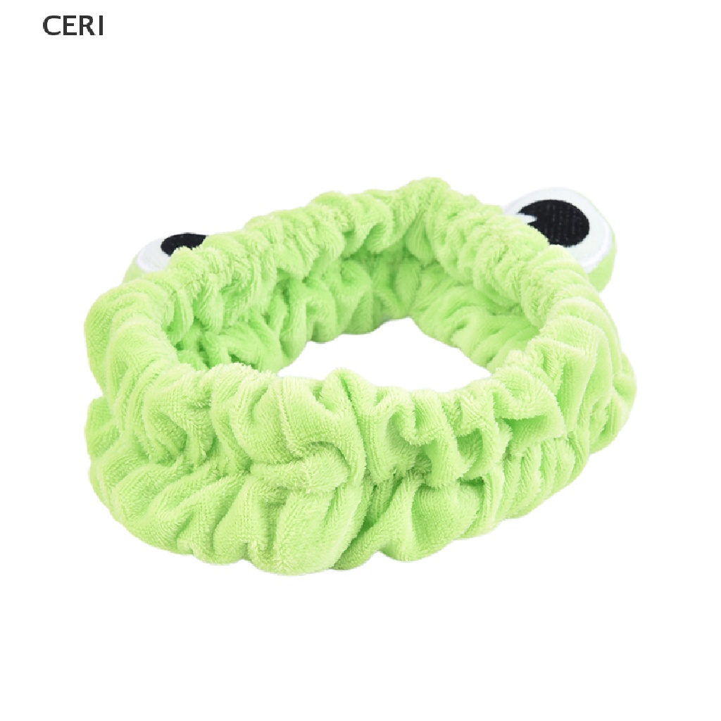 CE Frog Makeup Headband Wide-brimmed Elastic Hairbands Cute Girls Hair Bands RI