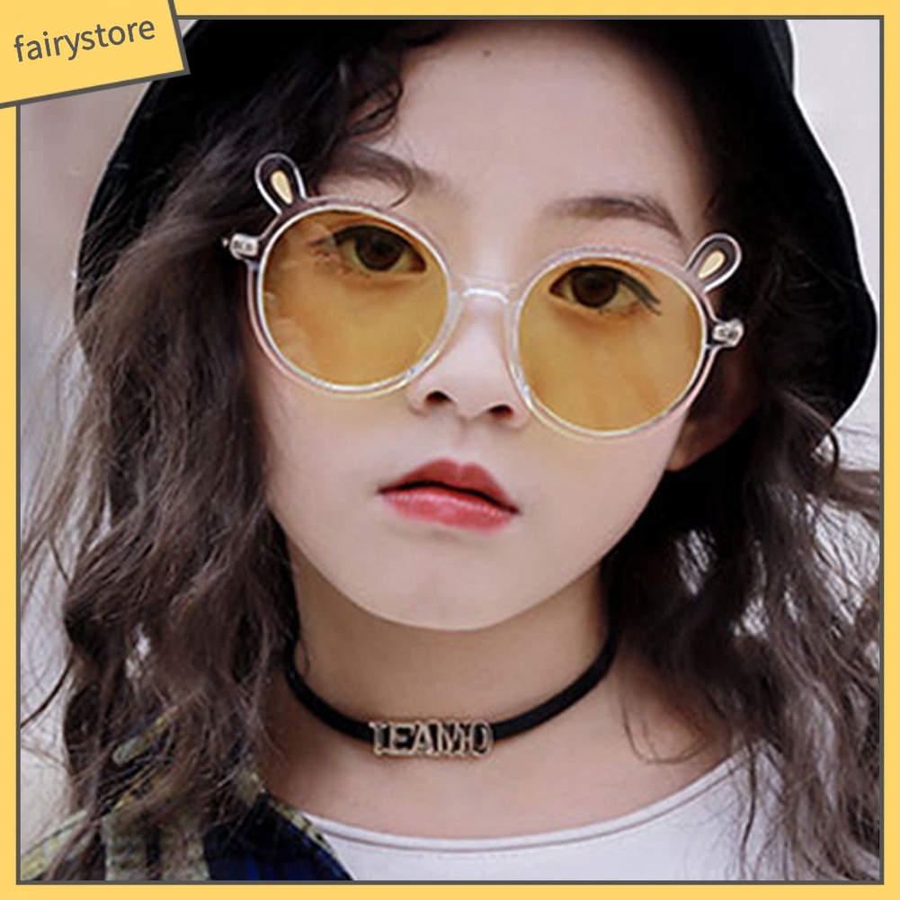 Kính Mát Gọng Tai Gấu Đáng Yêu Cho Bé Gái