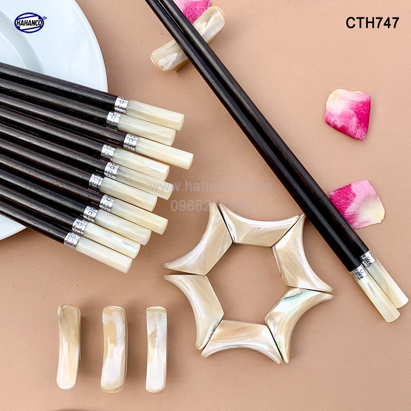 Combo 10 chiếc Gác đũa Thần Tài - bằng ốc biển nhập khẩu từ New Zealand và Úc - CTH747