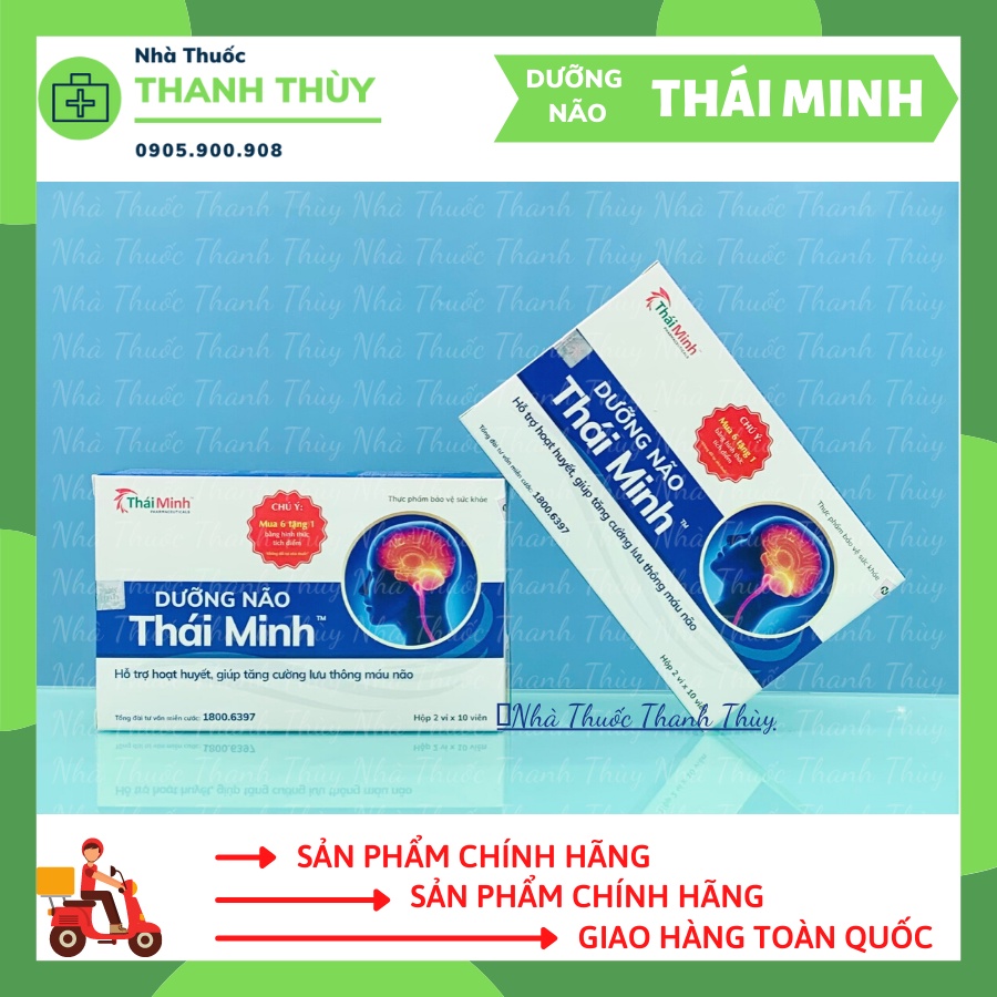 🅼🆄🅰 6 🆃🅰🅽🅶 1 DƯỠNG NÃO THÁI MINH  Hỗ Trợ Hoạt Huyết, Giúp Tăng Cường Lưu Thông Máu Não