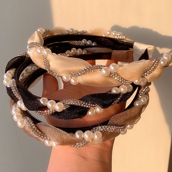 Băng Đô Cài Tóc Màu Cà Phê Đen Đơn Giản Thời Trang Hàn Quốc Cho Nữ