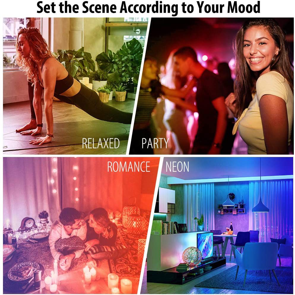 Bóng Đèn led Đổi Màu Thông Minh e27 rgb 5w 9w 10w 12w 15w 18w rgbw