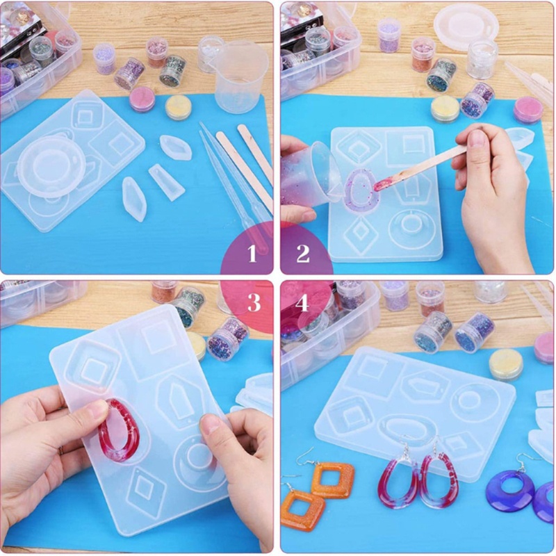 Sa Khuôn Silicon Làm Bông Tai DIY Xinh Xắn