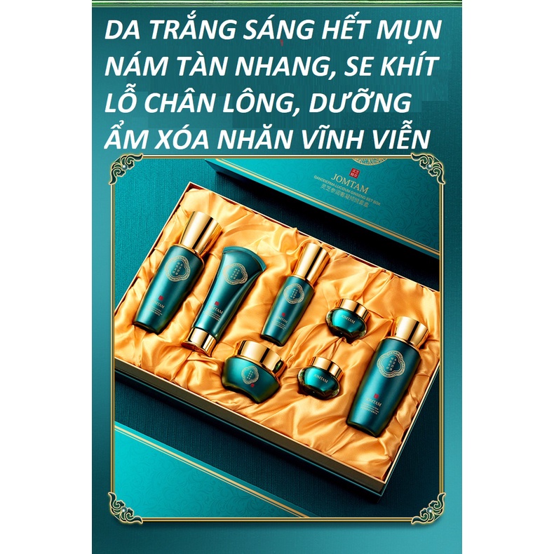 BỘ KEM SÂM NẤM LINH CHI XÓA NHĂN VĨNH VIỄN, GIÚP DA TRẮNG MỊN CĂNG BÓNG HẾT THÂM SẠM NÁM TÀN NHANG,VÀ SE KHÍT LỖ CHÂN LÔ