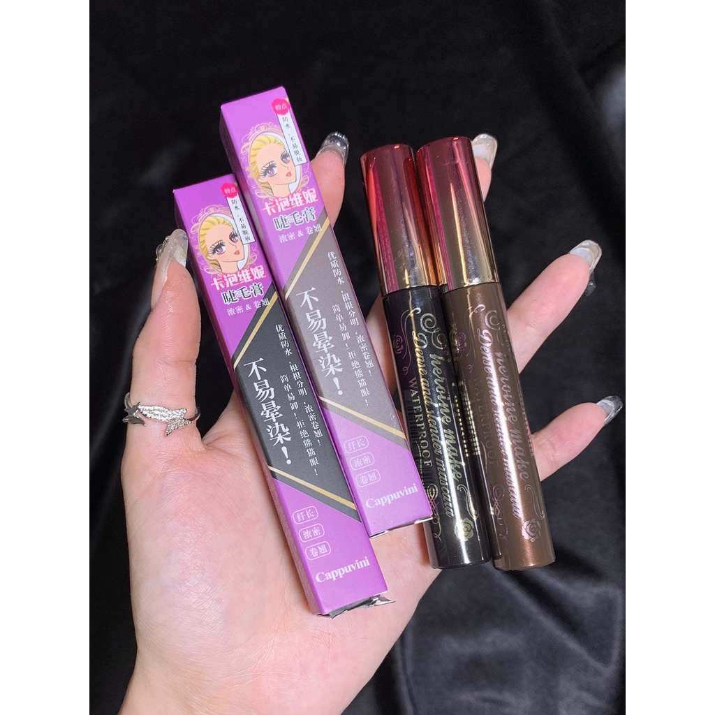 Mascara CAPPUVINI TF-CA04 chống nước không nhòe chuốt mi cong tự nhiên 6.5g