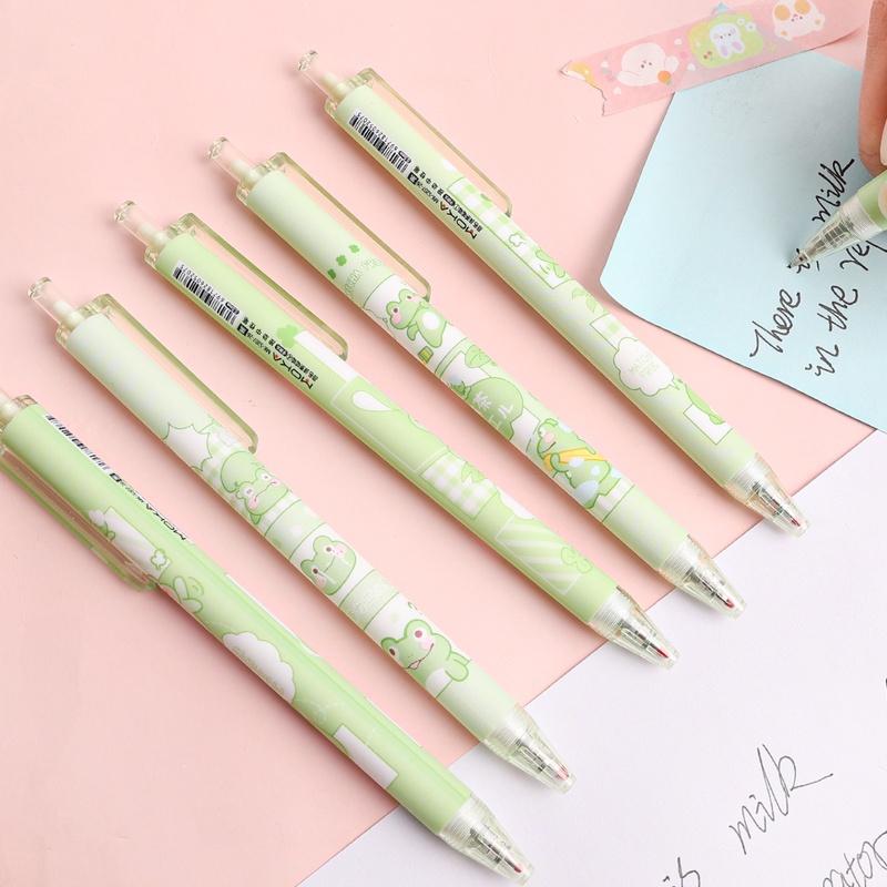 Bút Mực Gel Ngòi 0.5mm Mực Đen Hình Chú Ếch Ngẫu Nhiên