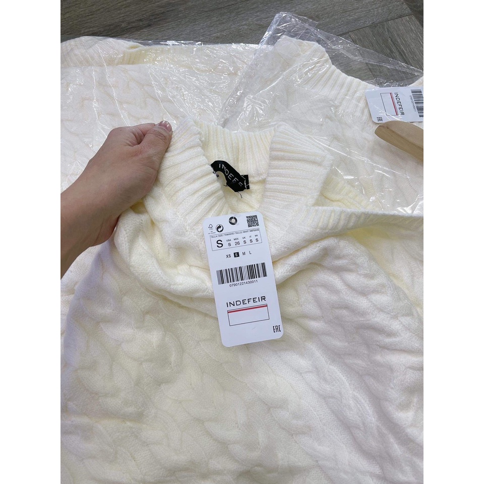 Áo len thừng nữ, áo len lệch vai tay dài form rộng chất len dày dặn mặc mịn phom dễ mặc tông màu trắng xinh Oanh Shop | BigBuy360 - bigbuy360.vn