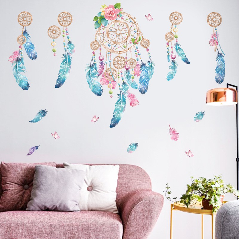 Tranh dán tường trang trí ký túc xá, decal dán tường trang trí decor phòng ngủ (Dream Catcher)