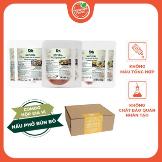 Dh Foods combo hộp gia vị nấu phở bún bò: 2 gia vị nấu phở bò hn, 2 gia vị nấu phở gà, 2 gia vị nấu bún bò Huế