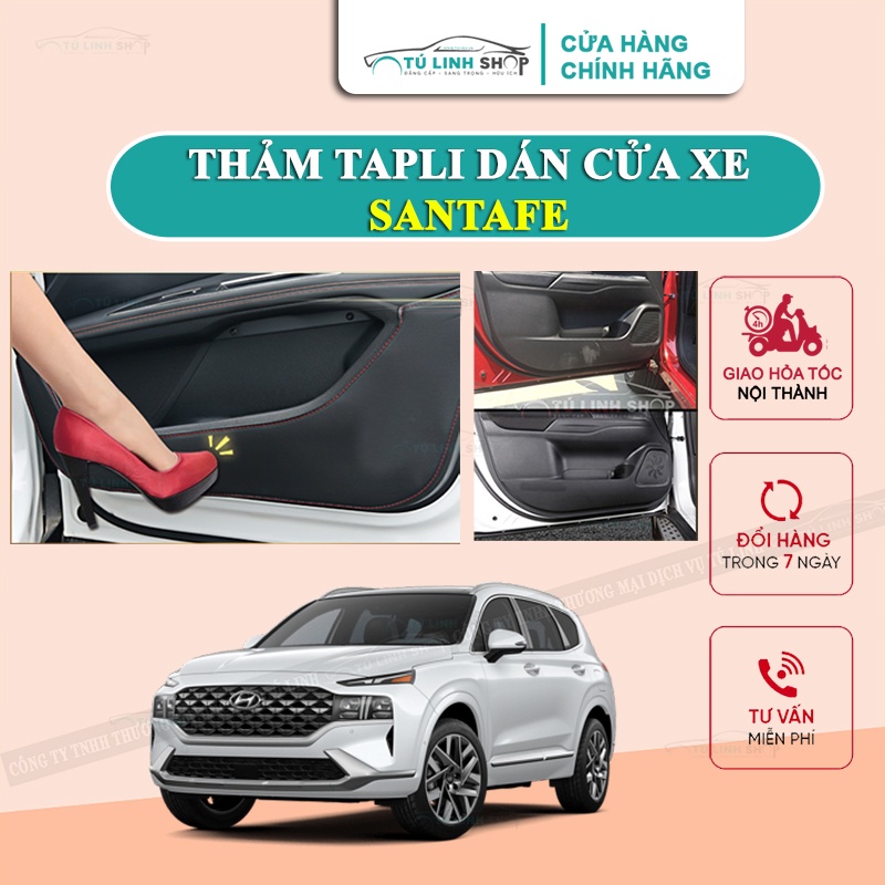 Bộ 4 Thảm Tapli SANTAFE 2014-2018 dán cánh cửa chống trầy xước xe