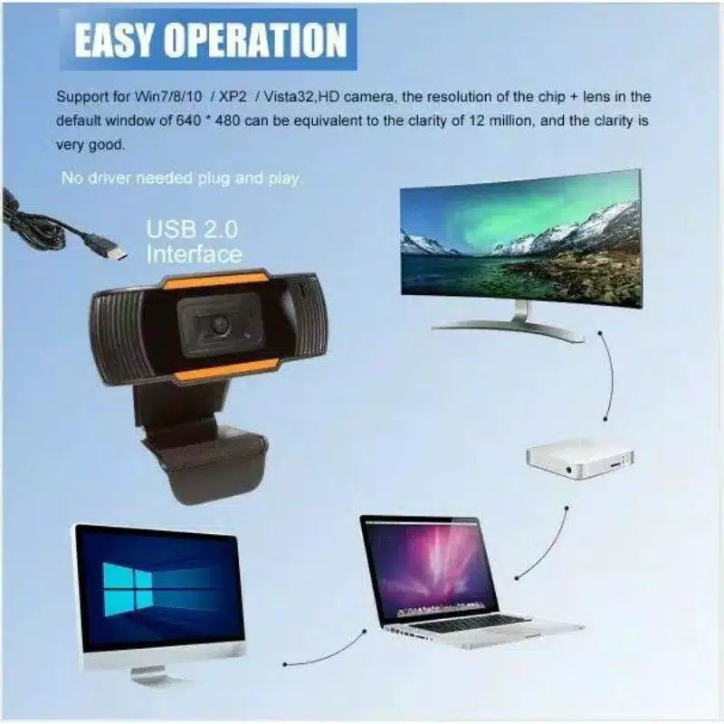 Webcam Xiaomi Mi Hd 720p Tự Động Lấy Nét Cho Pc Laptop Máy Tính Để Bàn | BigBuy360 - bigbuy360.vn