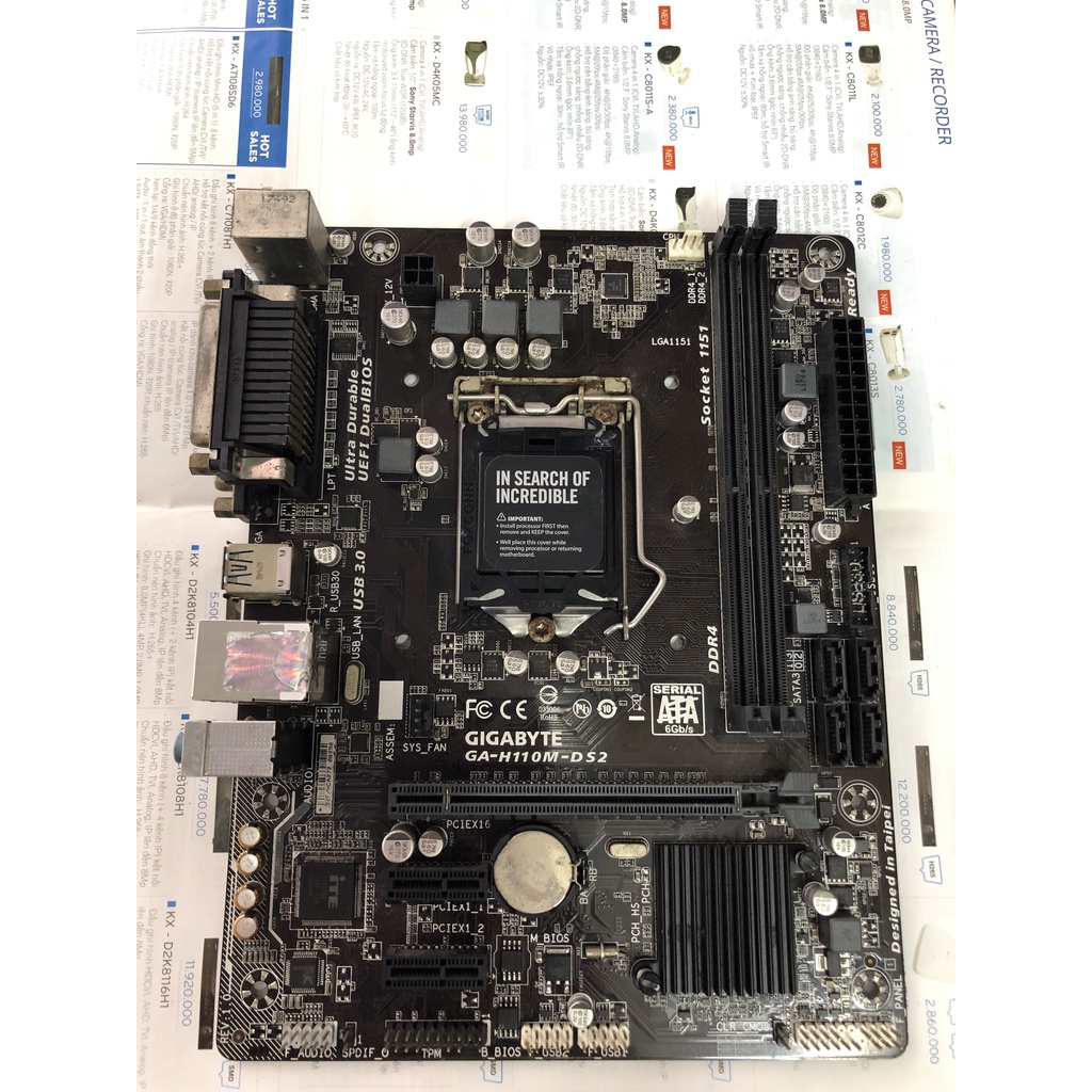 Bo mạch chủ Main Gigabyte H110M-DS2 DDR4 socket 1151 - Hàng còn zin đẹp