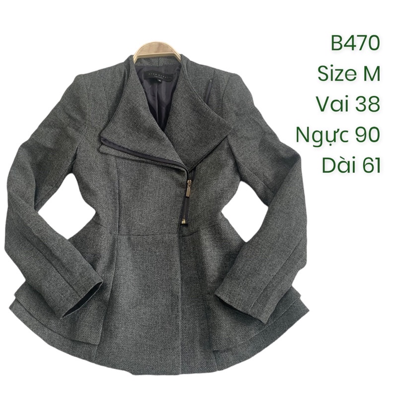 Áo khoác blazer B470 form peplum chất vải siêu dày dặn 2hand Hàn si tuyển ảnh thật