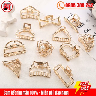 Kẹp Tóc Cặp Tóc Càng Cua Kim Loại Cỡ Vừa 8cm Hàn Quốc Đẹp Hot Trend (Vàng)