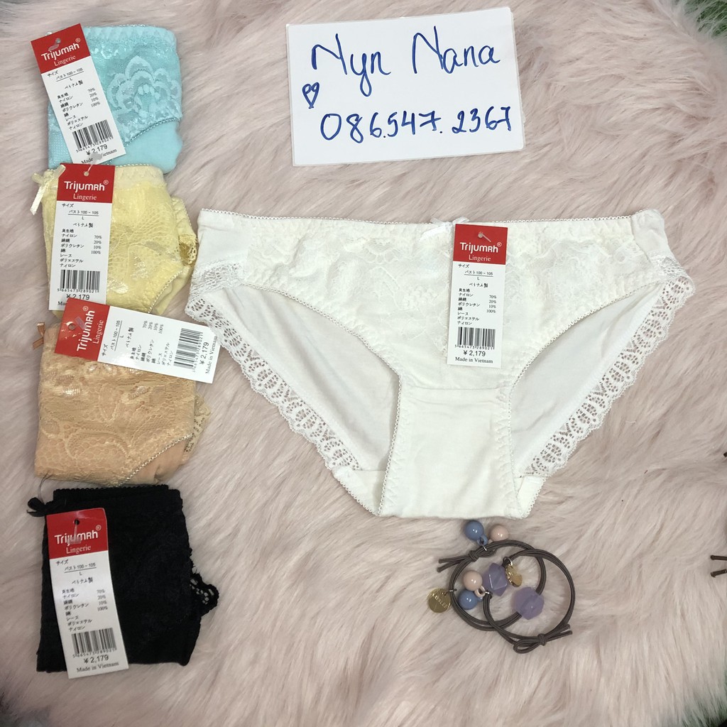 Quần Lót Cotton Phối Ren Trijumrh