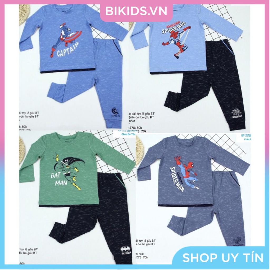 Dokma - Bộ bé trai Spiderman 1-5y chất cotton xước