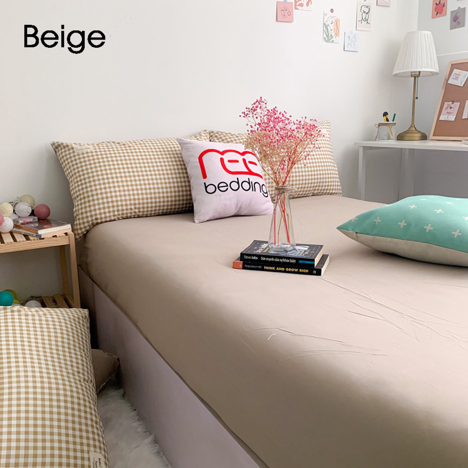 Bộ ga giường và vỏ gối Cotton TC REE Bedding CTC43 đủ size trải nệm 1m2, 1m4, 1m6, 1m8, 2m đẹp