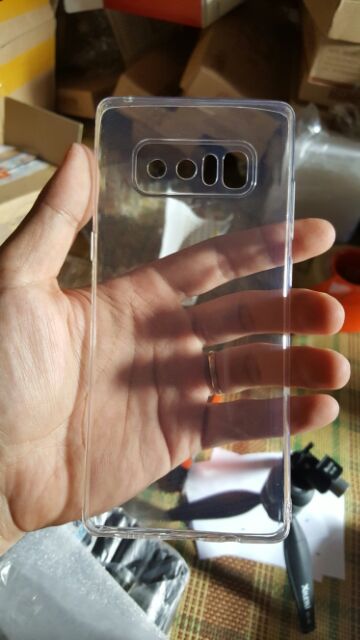 ỐP DẺO TRONG SUỐT BẢO VỆ CAMERA NOTE8-ỐP SILICON TRONG SUỐT