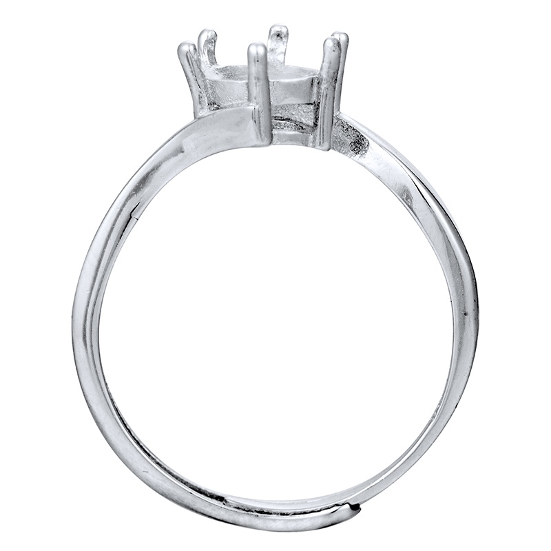 Giá Đỡ Nhẫn Mạ Bạc 925 2 Carats 1 Carat Đính Đá Sang Trọng Dành Cho Nữ