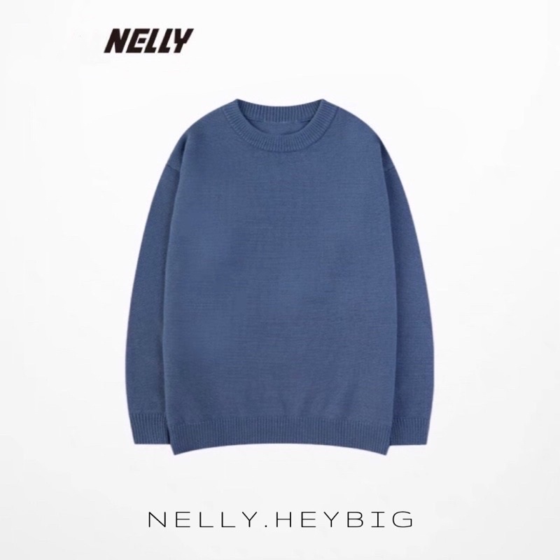12 màu Áo len trơn  nelly heybig dáng unisex form rộng 39