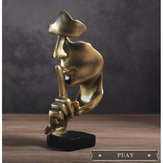 Silence is the golden figure abstract crafts decoration livi