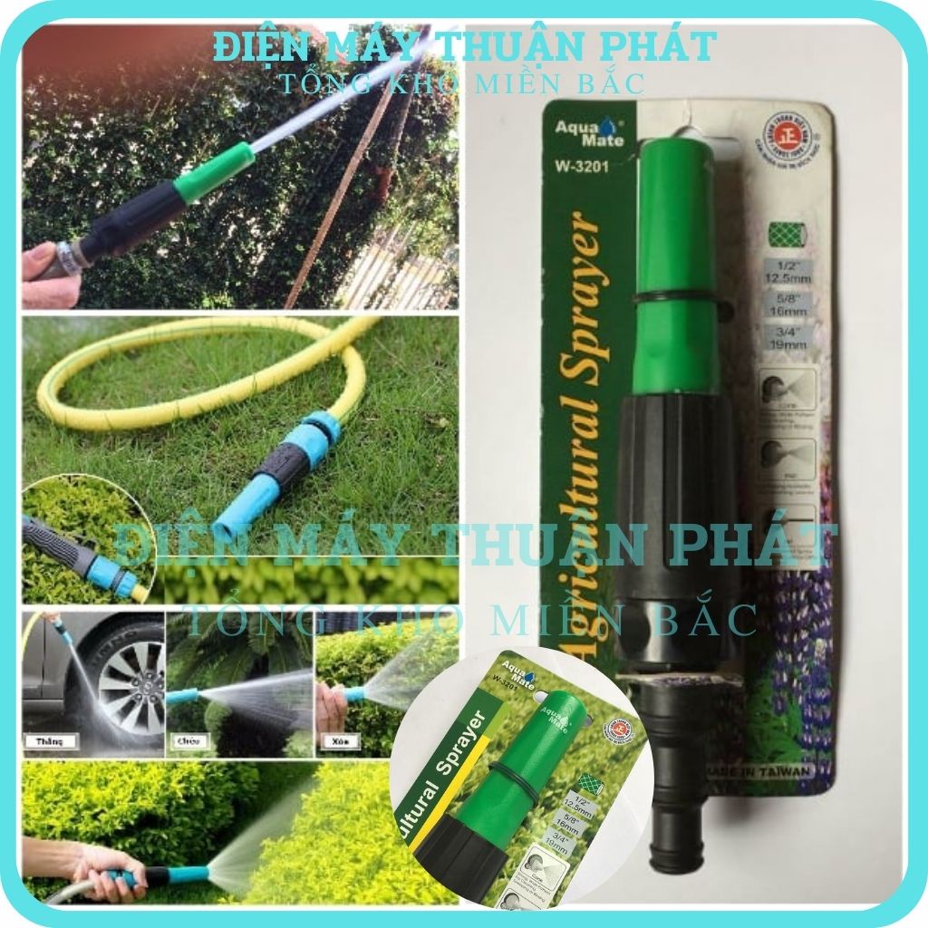 Vòi xịt vệ sinh tăng áp rửa xe máy ô tô tưới cây phun sương thông minh đa năng Aquamate 3201 giá rẻ