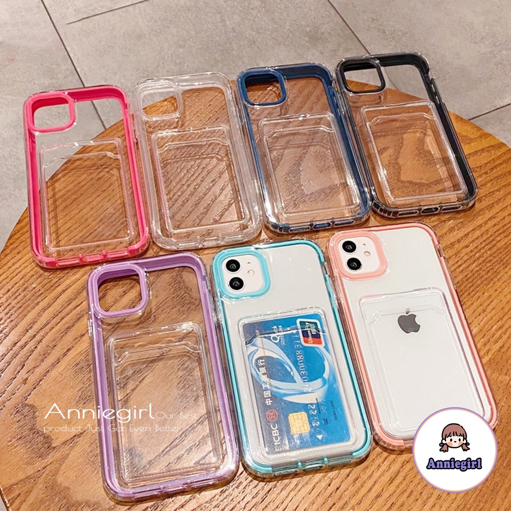 Ốp điện thoại tpu chống sốc có ngăn đựng thẻ tiện lợi cho iPhone 13 12 11 Pro Max X Xs Max Xr 8 7 Plus | BigBuy360 - bigbuy360.vn