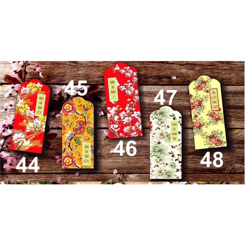 100 lì xì giấy dễ thương