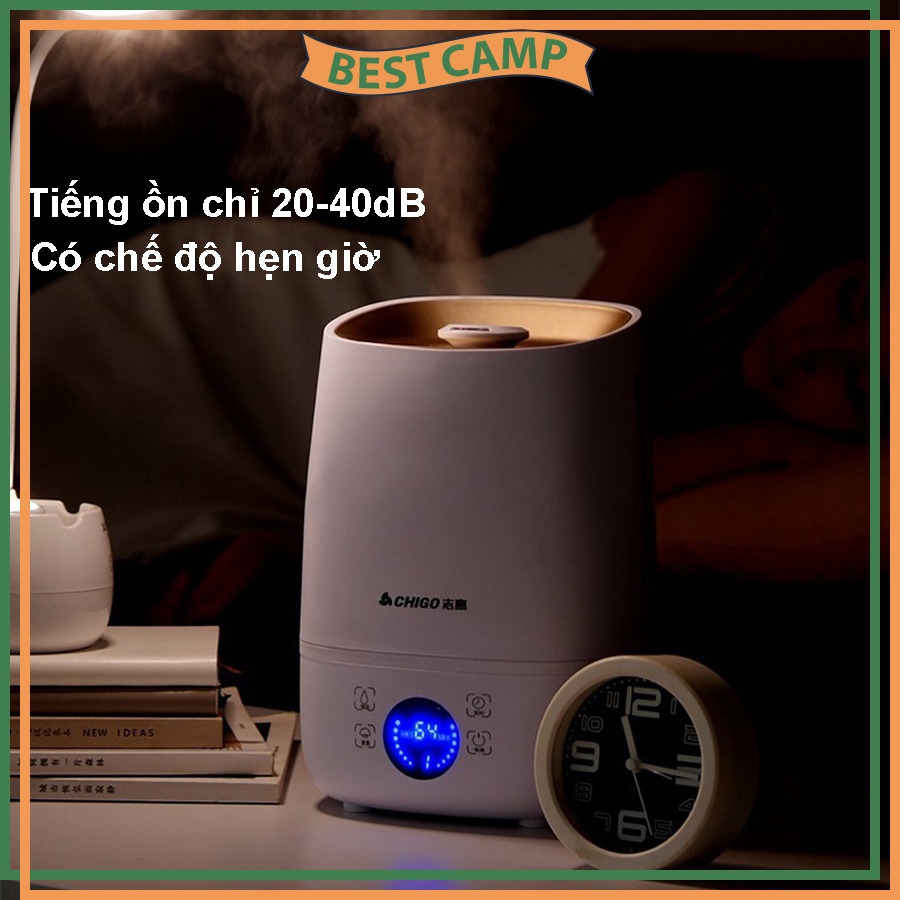 Máy Phun Sương Tạo Ẩm Khuếch Tán Tinh Dầu Chigo ZG-512 Dung Tích 4L Có Hẹn Giờ Bảo Hành 6 Tháng