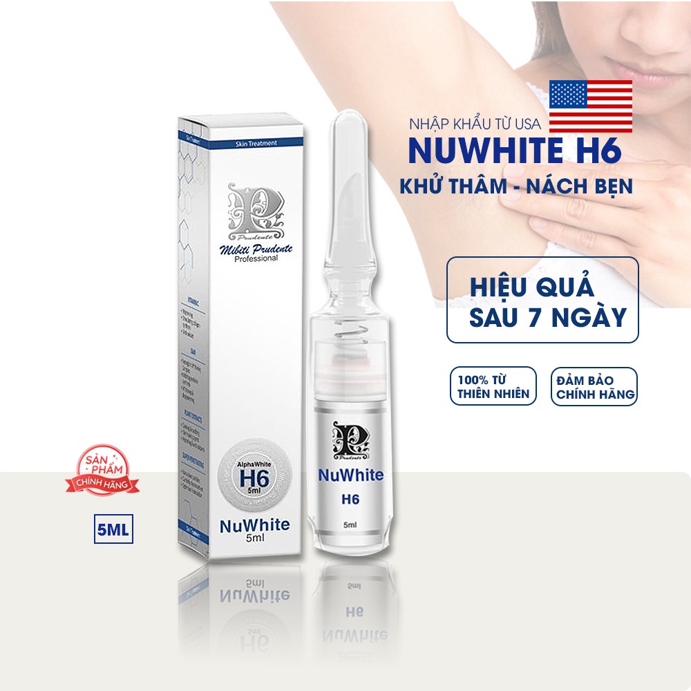 [ HIỆU QUẢ NHANH]  Kem Khử Thâm [Nách-Bẹn-Mông] Mibiti Prudente Alpha White H6 - Chất Lượng Mỹ