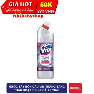 Gel tẩy rửa diệt khuẩn bồn cầu và nhà tắm vim trắng sáng hương oải hương dịu mát - chai 880ml