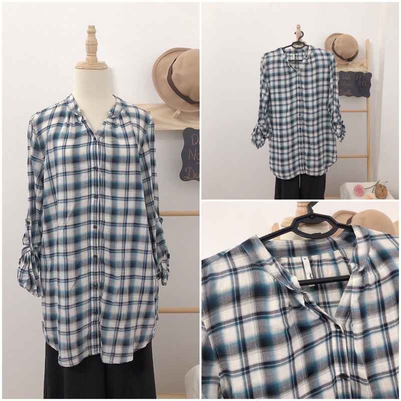 Áo sơ mi vin ca rô hiệu 2hand