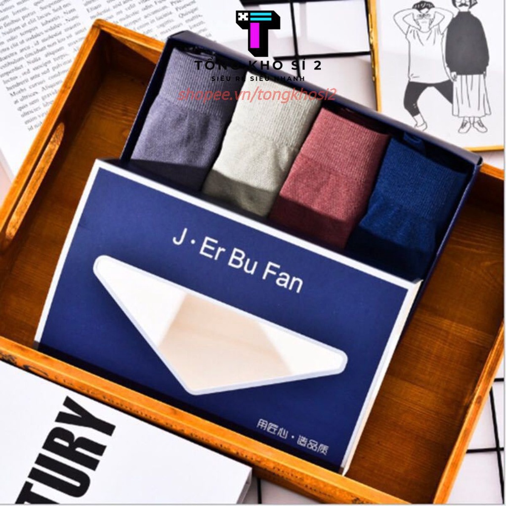 (Bán Buôn Sỉ) Set 4 Quần Lót Nam Đủ Màu Thoáng Khí T2