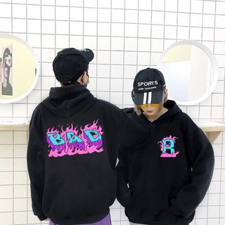 Áo hoodie bad rabbits lửa unisex