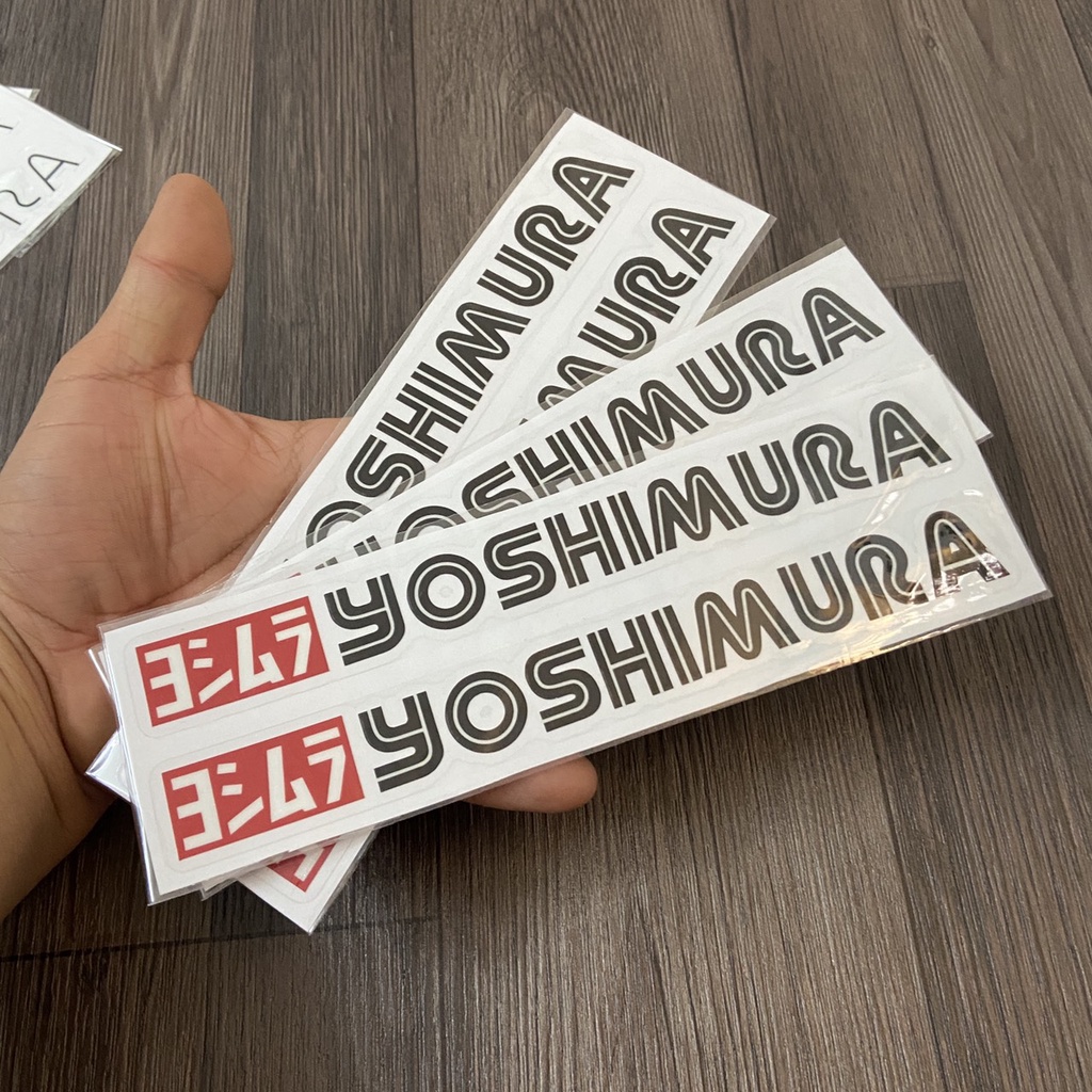 (BAO ĐẸP) Bộ tem dán phuộc chữ YOSHIMURA, decal dán phuộc trước hoặc phuộc sau