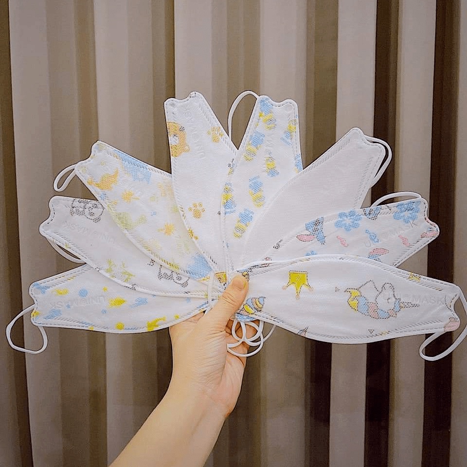 Khẩu trang trẻ em 4D KF94 UNI MASK kháng khuẩn và chống bụi mịn
