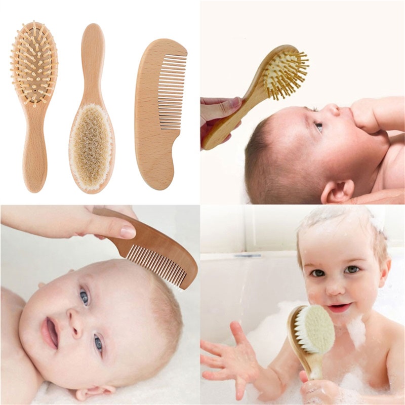 Bộ 3 Lược Chải Tóc Massage Da Đầu Bằng Sợi Tổ Ong