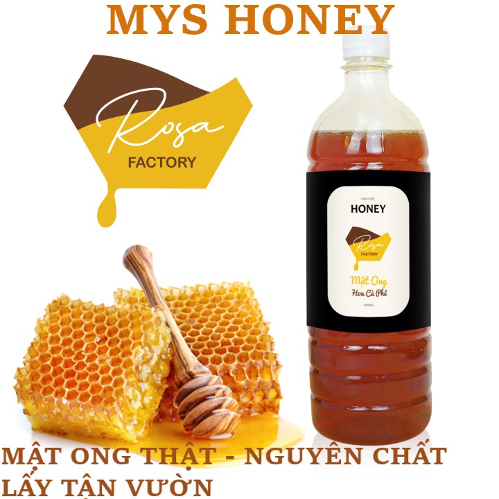 1 Lít Mật Ong Nguyên Chất Hoa Cà Phê Bảo Lộc Mật ong thật Mys Honey