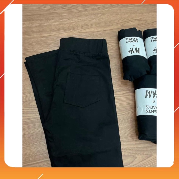 Quần legging nữ H.M chất vải mềm mịn siêu đàn hồi( túi zip)