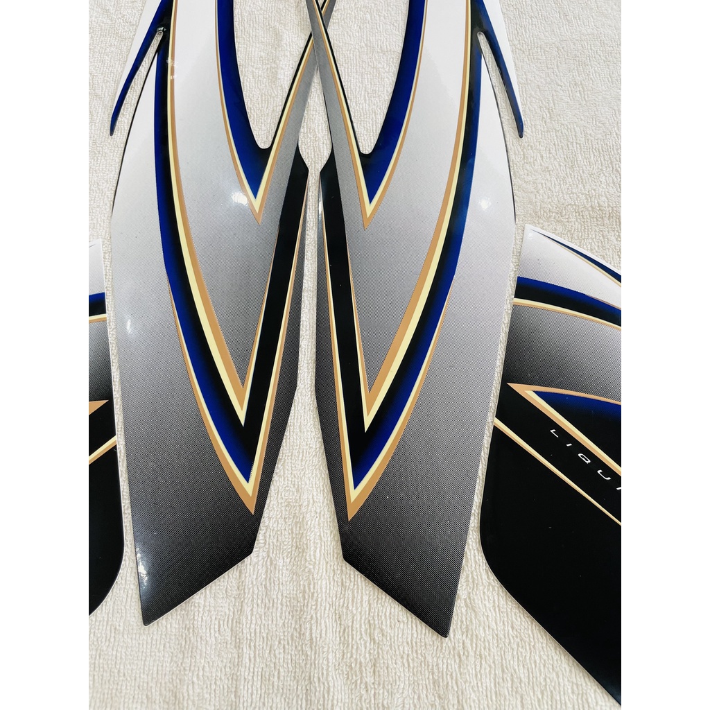 Bộ tem 3 lớp decal dán xe máy Honda Airblade Air blade Thái đời 2008 2009 2010 màu trắng xanh zin thái siêu đẹp