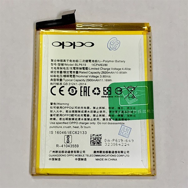 Pin Oppo A39/Neo 9s/F3 Lite/A57/BLP-619 Zin