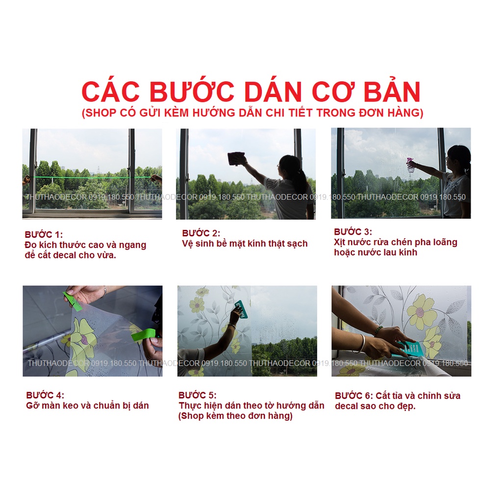 DECAL DÁN KÍNH MỜ SẴN KEO  - BÁN THEO 1M TỚI