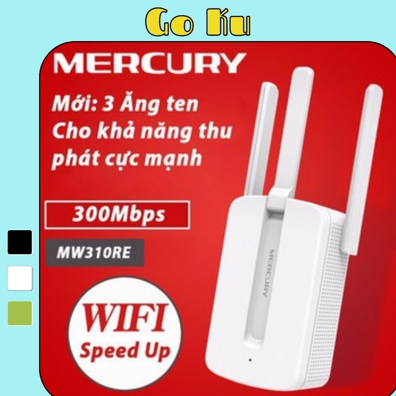 Bộ kích sóng wifi Mercury 3 râu 300 mbps kích sóng cực mạnh - Go Ku