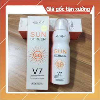 Xịt chống nắng sun screen v7 - 238ml, date 2024