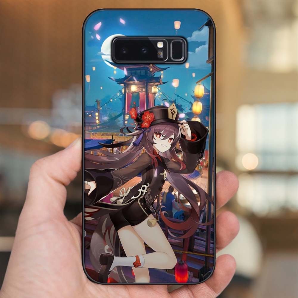 Ốp lưng Samsung Note 8 viền đen in hình Hutao Genshin Impact