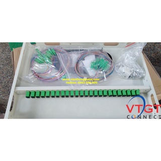Hộp phối quang odf 24fo chuẩn sc/apc full phụ kiện