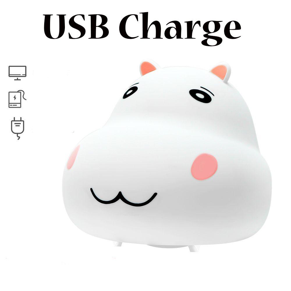 KUNHEV Đèn Ngủ LED Cảm Ứng Có Thể Sạc Lại Hình Hoa Mẫu Đơn