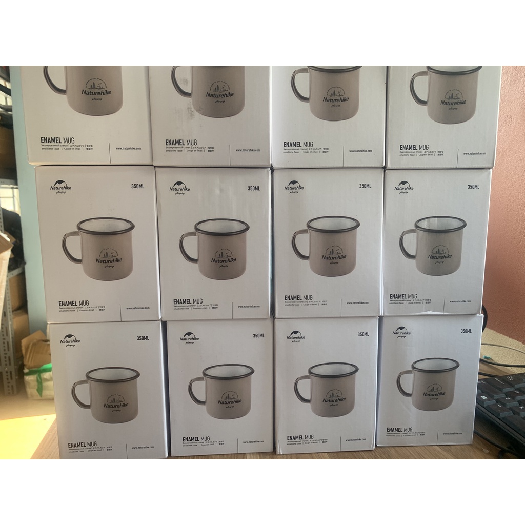 Cốc sắt tráng men Naturehike dã ngoại du lịch cắm trại thể tích 350ml